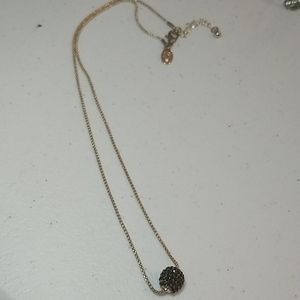 Charming Charlie gold necklace with Black Sparkle